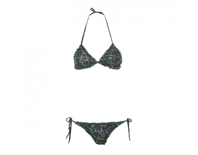 0016 ruched frillkini tropical forest
